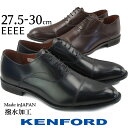ケンフォード KENFORD 大きいサイズ ビジネスシューズ 撥水加工 メンズ 紳士靴 KB48ABJEB 本革 牛革 革靴 幅広 4E リーガル社製 ストレートチップ 内羽根 ブラック ダークブラウン フォーマル 冠婚葬祭 ドレスシューズ 送料無料 最強翌日配送 evid