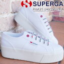 スペルガ SUPERGA スニーカー レディース 厚底 2790 リトル ハートエンブロイダリー S11386W AB7 ホワイト-レッド ハート 靴 白 送料無料 最強翌日配送 evid2
