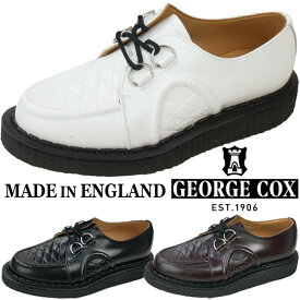 ＼ポイント7倍／ジョージコックス GEORGE COX メンズ ラバーソール ダイス 厚底 カジュアルシューズ レザーシューズ DACE IVC 031 ホワイト 白 040 ブラック 黒 030 オックスブラッド 本革 靴 メイドインイングランド イギリス製 送料無料 あす楽 evid