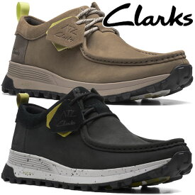 クラークス Clarks メンズ カジュアルシューズ 靴 ATL トレック ウォーリー モカシン 本革 アウトドアシューズ コンフォート ブラックヌバック 26165681 ダークサンド 26170261 送料無料 あす楽 evid |6