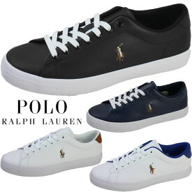 ＼ポイント8倍／ポロ ラルフローレン POLO RALPH LAUREN メンズ スニーカー ロングウッド-SK-VLC ローカット カジュアルシューズ レザースニーカー RA17 ブラック 黒 ネイビー ホワイト 白 ホワイト/ネイビー 靴 送料無料 evid