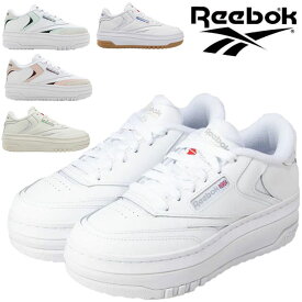 ＼ポイント8倍／リーボック Reebok レディース 厚底 スニーカー クラブC エクストラ ダッドスニーカー プラットフォーム ローカット カジュアルシューズ 100033501 100033107 100033108 100010061 100010060 靴 送料無料 あす楽 evidx |6