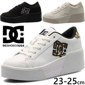 ディーシーシューズ DC SHOES レディース 厚底 スニーカー チェルシー ライト ウェッジ ローカット チャンキーソール ウエッジソール カジュアルシューズ DW234601 ビッグキャット ブラック/シルバー アンティークホワイト ヒョウ柄 靴 送料無料 あす楽 evid |6