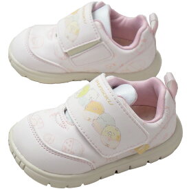 ＼ポイント7倍／シュンソク 瞬足 すみっコぐらし 女の子 子供靴 キッズ ベビー スニーカー JB-113 足育ベビー ローカット ベルクロ キッズシューズ ワイズ4E ピンク ラベンダー サックス ベビーシューズ 運動靴 アキレス 送料無料 最強翌日配送 evid2