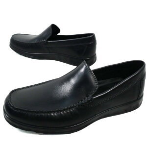 \ポイント10倍/エコー ecco モカシン メンズ S ライト モック M スリッポン ローファー 革靴 紳士靴 レザーシューズ ローカット ビジネスシューズ カジュアルシューズ 540514 ブラック ブラウ