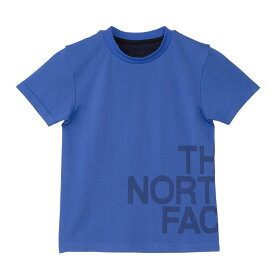 ザ・ノースフェイス Tシャツ キッズ ジュニア NTJ32471 ショートスリーブエンジニアードビッグロゴクルー トップス 半袖 丸首 男児 女児 子供の日 通園 通学 お出かけ アウトドア キャンプ プレゼント アパレル ウエア 黒 青 メール便送料無料 evid