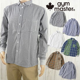 ジムマスター 2WAYシャツ メンズ G233732 2WAYショールカラー長袖シャツ カジュアルシャツ 前開き 襟付き ノーカラー 柄シャツ 個性的 チェック ストライプ レディース クレイジーパターン 【メール便送料無料】 evid2
