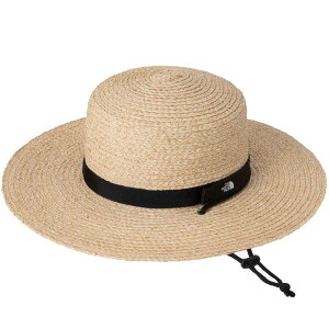 \最大6%クーポン有/ザ・ノース・フェイス 帽子 レディース NNW02441 ラフィアブレイドハット 麦わら帽子 ストローハット 婦人 アウトドア キャンプ 海 川 紫外線対策 日よけ あご紐 アパレル