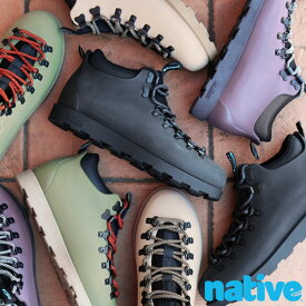 ネイティブ スニーカーブーツ メンズ フィッツシモンズ シティライト ブルーム ローカット アウトドア レディース ショートブーツ カジュアルシューズ 31106848 ジフィーブラック 黒 フレックスタン バイオレットパープル ルーキーグリーン 紐靴 送料無料 evid