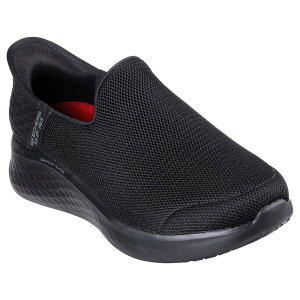 \ポイント10倍/スケッチャーズ スリップインズ スケッチ-ライト プロ-フルーム 手を使わずに履ける スニーカー ワークシューズ 防滑 感電防止 レディース ハンズフリー スリッポン 黒 靴