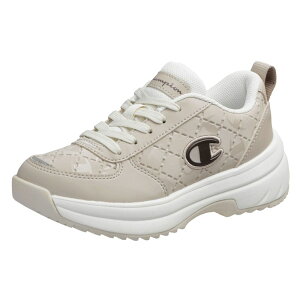 \ポイント10倍/チャンピオン キッズ 厚底 スニーカー ジュニア 軽量 運動靴 女の子 ベルクロ ローカット レースアップ ブラック ベージュ 子供靴 CPN J305 送料無料 最強翌日配送 evid