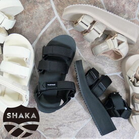 ＼ポイント7倍／シャカ 厚底 サンダル レディース ネオバンジー プラットフォーム GE スポーツサンダル チャンキーソール スポサン カジュアルシューズ SK-286 トープ ブラック 黒 リネン 靴 送料無料 最強翌日配送 evid