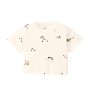 \最大6%クーポン有/ザ・ノース・フェイス Tシャツ キッズ ベビー NTB32555 ショートスリーブリトルブリーズティー 半袖 トップス 肩ボタン 赤ちゃん アウトドア 子供服 綿100% 青 白 最強翌