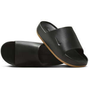 \ポイント10倍/ナイキ メンズ スライドサンダル カーム スライド カジュアルシューズ 厚底 靴 シャワサン ブラック/ブラック/ガムメッドブラウン FD4116 003 送料無料 最強翌日配送 evid |5