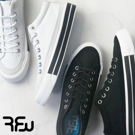 RFW メンズ スニーカー ベーグルミッドSTD1 ミッドカット キャンバスニーカー 履きやすい 紐靴 ホワイト ブラック R-2530471 アールエフダブリュー 送料無料 最強翌日配送 evidr