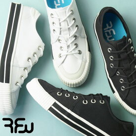 RFW メンズ スニーカー サンドウィッチ ロー STD1 ローカット キャンバススニーカー 履きやすい 紐靴 ホワイト ブラック R-2530452 アールエフダブリュー 送料無料 最強翌日配送 evidr