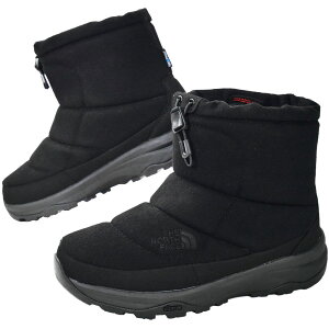 ザ・ノース・フェイス 防水 スノーブーツ レディース ヌプシ ブーティ ショート ウォータープルーフ ウール 雪道対応 保温 滑りにくい ウインターブーツ 撥水 冬底 雪靴 NF52572 TNFブラック×TN