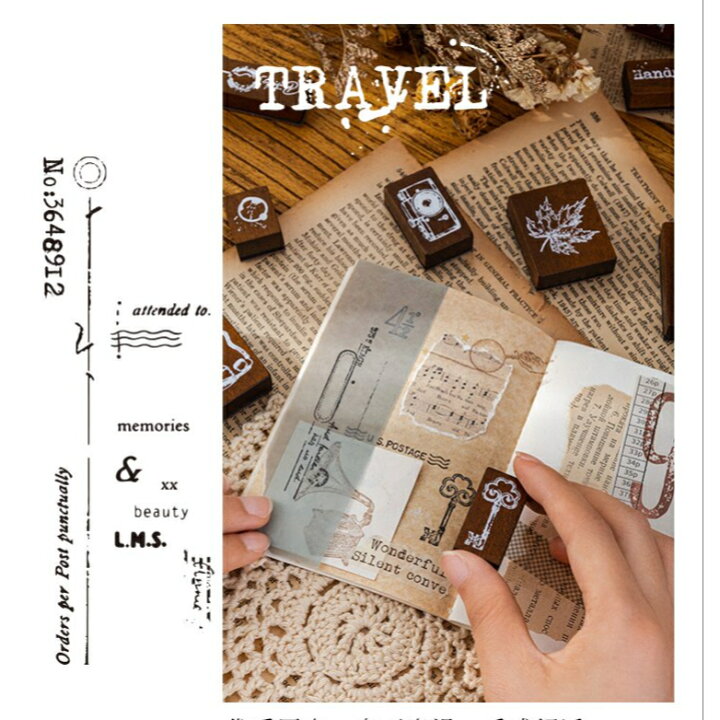 楽天市場】MemoriesofthePastseriesスタンプセット(hk9) ハンコ 7個 