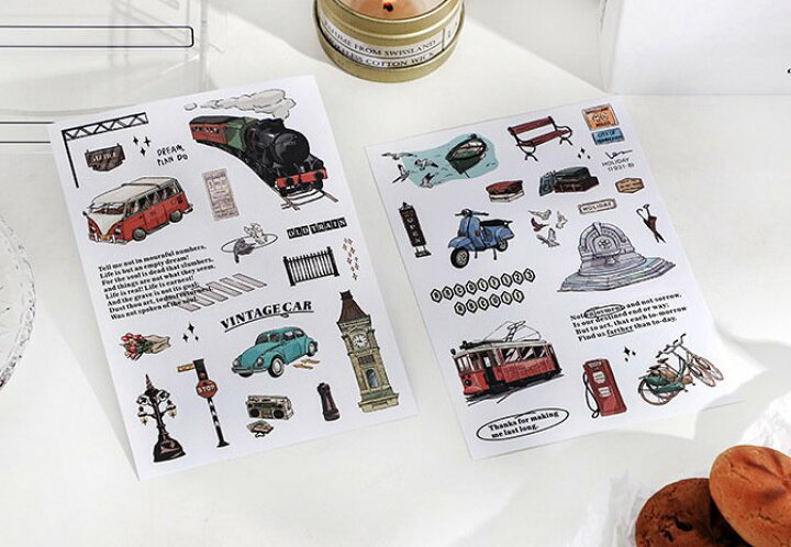 楽天市場 Sketchtravelsticker S6 2シート入 シール ステッカー シート おしゃれ イラスト 手描き カフェ ショッピング パン屋 パン 車 バイク レトロ お出かけ スケジュール 韓国 手帳 デコ コラージュ スマホ アレンジ ジャーナル Diy Pales Chop