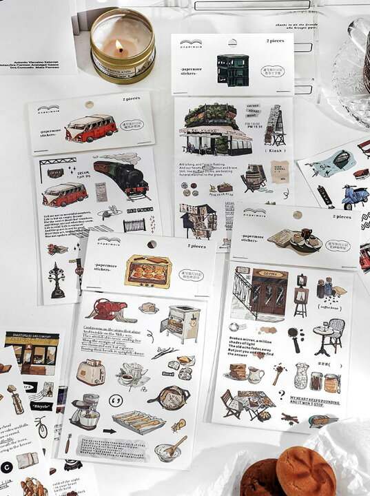 楽天市場 Sketchtravelsticker S6 2シート入 シール ステッカー シート おしゃれ イラスト 手描き カフェ ショッピング パン屋 パン 車 バイク レトロ お出かけ スケジュール 韓国 手帳 デコ コラージュ スマホ アレンジ ジャーナル Diy Pales Chop
