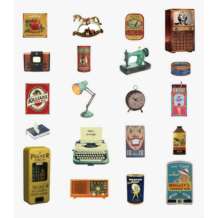 楽天市場 海外製ステッカー 60枚入り S13 大きめ レトロ アメリカン ヴィンテージ ポップ Diy コラージュ デコ フレークシール おしゃれ 珍しい ジャンクジャーナル 複数商品 同一送料おまとめ可 Pales Chop