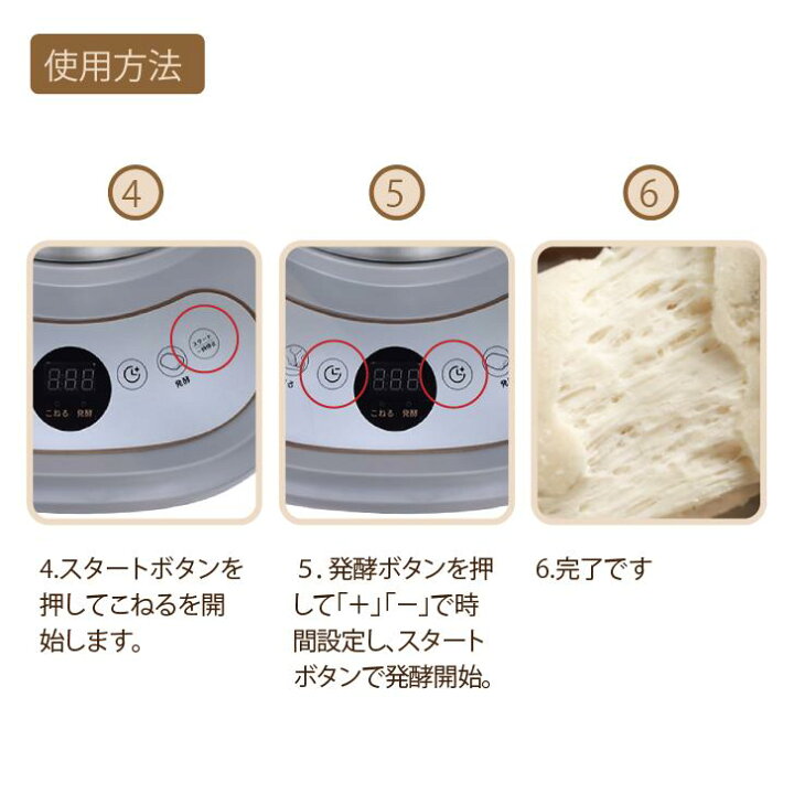 楽天市場】パンこね機 パンニーダー 5L 家庭用 パン教室用 生地こね 