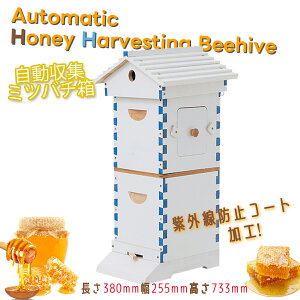 【新発売】 自動収集ミツバチ箱 小型 蜂蜜蜂の巣箱 ワックス煮養蜂箱 ミツバチ巣箱 家養蜂箱キット 蜂蜜箱 杉材