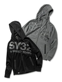 パーカー ジップ フーディー ダブルニット生地 レジャー メンズ S/M/L/XL/XXL LL/3L ◆CARVICO FABRIC BIG LOGO ZIP HOODIE◆ SY32 by SWEET YEARS エスワイサーティトゥバイスウィートイヤーズ [12501]