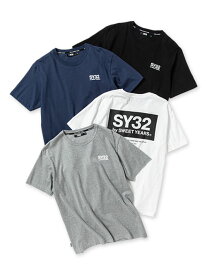【楽天スーパーSALE 対象商品】Tシャツ 半袖Tシャツ 半袖 ショートスリーブ ロゴTシャツ コットン素材 S/M/L/XL/XXL LL/3L ◆BOX LOGO BACK PRINT TEE◆ SY32 by SWEET YEARS エスワイサーティトゥバイスウィートイヤーズ [13032J]