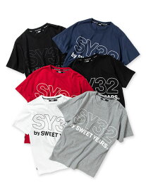 Tシャツ 半袖Tシャツ 半袖 コットン ロゴデザイン S/M/L/XL/XXL LL/3L ◆SLASH BIG LOGO TEE◆ SY32 by SWEET YEARS エスワイサーティトゥバイスウィートイヤーズ [13033J]