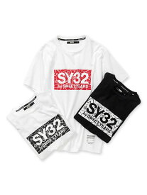 Tシャツ 半袖Tシャツ 半袖 ショートスリーブ ハートドリップ柄 ユニセックス S/M/L/XL/XXL LL/3L ◆HEART BOX LOGO TEE◆ SY32 by SWEET YEARS エスワイサーティトゥバイスウィートイヤーズ [13038J]