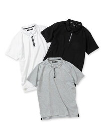 ポロシャツ ファスナーポロシャツ 半袖 鹿の子素材 S/M/L/XL/XXL LL/3L ◆ZIP LOGO POLO SHIRTS◆ SY32 by SWEET YEARS エスワイサーティトゥバイスウィートイヤーズ [13403]