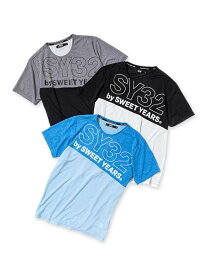 【楽天スーパーSALE 対象商品】Tシャツ 半袖Tシャツ 半袖 エンボス加工 吸水速乾 S/M/L/XL/XXL LL/3L ◆ACTIVE EXCHANGE BIG LOGO TEE◆ SY32 by SWEET YEARS エスワイサーティトゥバイスウィートイヤーズ [13433]