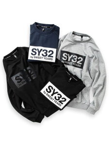 �y11000�~��50%OFF�z�v���I�[�o�[ �X�E�F�b�g �g���[�i�[ �����Y S/M/L/XL/XXL 2L/3L��BOX LOGO P/O CREW�� SY32 by SWEET YEARS �G�X���C�T�[�e�B�g�D�o�C�X�E�B�[�g�C���[�Y [TNS1705-2]