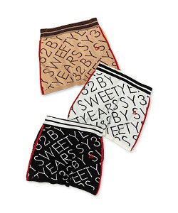 y1980070%OFFzXJ[g ZbgAbv  E[ ۉM@\ y GOLF S/M/LSY LOGO KNIT SKIRTSY32 by SWEET YEARS GOLF