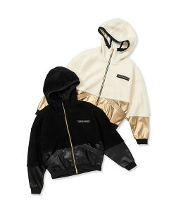 tFCNU[{Au][WOMEN'S]FAKE LEATHER AND BOAFLEECE BLOUSONbWOMEN'SSY32 by SWEET YEARS GOLF[SYG-23A14W]