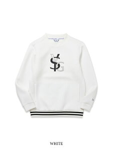 _{[jbg N[lbNvI[o[PUNCHING CREW NECK SWEATbMEN'SSY32 by SWEET YEARS GOLF[SYG-24A008]