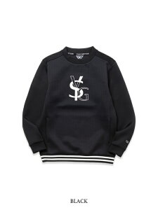 _{[jbg N[lbNvI[o[PUNCHING CREW NECK SWEATbMEN'SSY32 by SWEET YEARS GOLF[SYG-24A008]