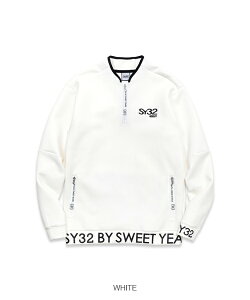 _{[jbg vI[o[WPbg SY32 jDOUBLE KNIT H-ZIP SWEAT SHIRTSbMEN'SSY32 by SWEET YEARS GOLF[SYG-24SABS19]