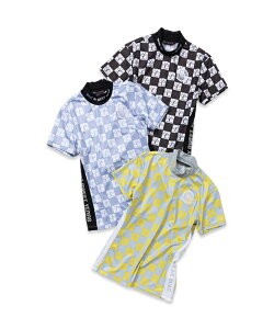bVhCbNlbNVc[WOMEN'S]GRID GRAPHIC MOCK NECKbWOMEN'SSY32 by SWEET YEARS GOLF[SYG-24SUM-29W]