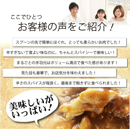 【送料無料・メール便】丸ごと1本・手羽元カレー中辛(1食・200g)【かれー/鶏/鳥/とり/メール便/惣菜/レトルト/お手軽/野菜/】