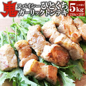 【クーポン使用で20%OFF】トンテキ 肉 ステーキ 鬼スパイシーひとくちガーリックトンテキ 5kg(250g×20P)贅沢 おトク お徳用 送料無料 あす楽 肉 通販 グルメ アウトドア お家焼肉 レジャー 送料無料 バーベキュー 食材 セット