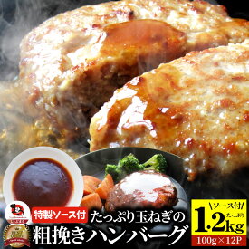 【6/1(土)24h限定★エントリーで最大P20倍】ハンバーグ 特製ソース付き 肉と玉ねぎの旨味たっぷり 粗挽き メガ盛り 1.2kg (100g×12個入) 冷凍 惣菜 お弁当 レンジOK 弁当 お重 行楽 行楽弁当 オードブル パーティー ランキング1位 冷凍 《SALE》