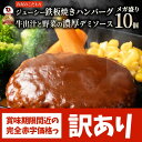 【訳あり賞味期限間近】肉屋のこだわりハンバーグ！デミソースあり10個 お取り寄せ お取り寄せグルメ グルメ 湯せん 湯煎 レンチン デミ 10個 温めるだけ おいしい 美味しい お弁当 食品 肉 惣菜