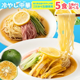 冷やし中華 プレミアム レモンちゃん 5食 さわやかレモンスープ付 冷やし麺 送料無料 ポッキリ ポイント消化 食品 お試し 国内産小麦 ご当地グルメ 人気 セット さぬき麺心 レモンちゃん サタプラ 選べる5種