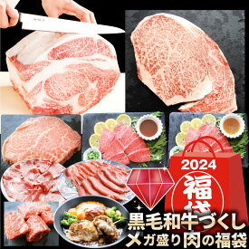 2024 肉の福袋 ルビー 食品 ステーキ 黒毛和牛 ルビー メガ盛り 総重量1.93kg(8種 食べ比べ)完全赤字の肉袋！ 福袋 牛肉 焼肉ステーキ プレゼント