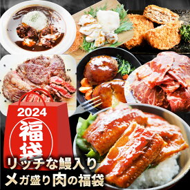 2024 肉の福袋 シルバー メガ盛り 総重量2.64kg( 7種 食べ比べ ) 完全赤字の肉袋！簡単調理 ランキング1位＆人気のお肉ばかりの豪華セット 福袋 牛肉 焼肉セット 焼肉 ランキング1位ハンバーグ 時短 プレゼント 送料無料