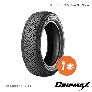185/60R16 86V �I�[���V�[�Y���^�C�� 1�{ �u���b�N�T�C�h�E�H�[�� SureGripNano 185 60 16 GRIPMAX/�O���b�v�}�b�N�X 6972435766025