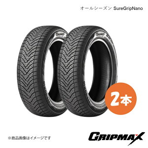 195/60R17 90H �I�[���V�[�Y���^�C�� 2�{ �u���b�N�T�C�h�E�H�[�� SureGripNano 195 60 17 GRIPMAX/�O���b�v�}�b�N�X 6972435766056