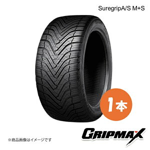 215/45R18 93W XL �^�C�� 1�{ �u���b�N�T�C�h�E�H�[�� �I�[���V�[�Y�� SuregripA/S M+S 215 45 18 GRIPMAX �O���b�v�}�b�N�X